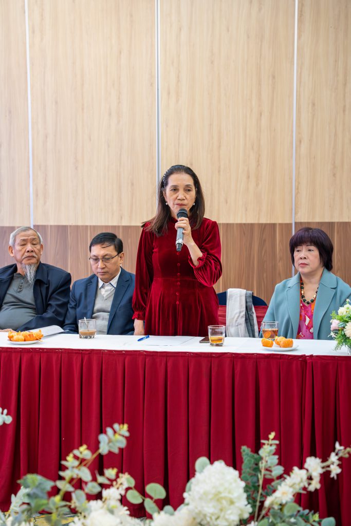 Gặp mặt thế hệ lãnh đạo Công ty Cổ phần Thương mại Cầu Giấy - Cựu lãnh đạo phát biểu 1